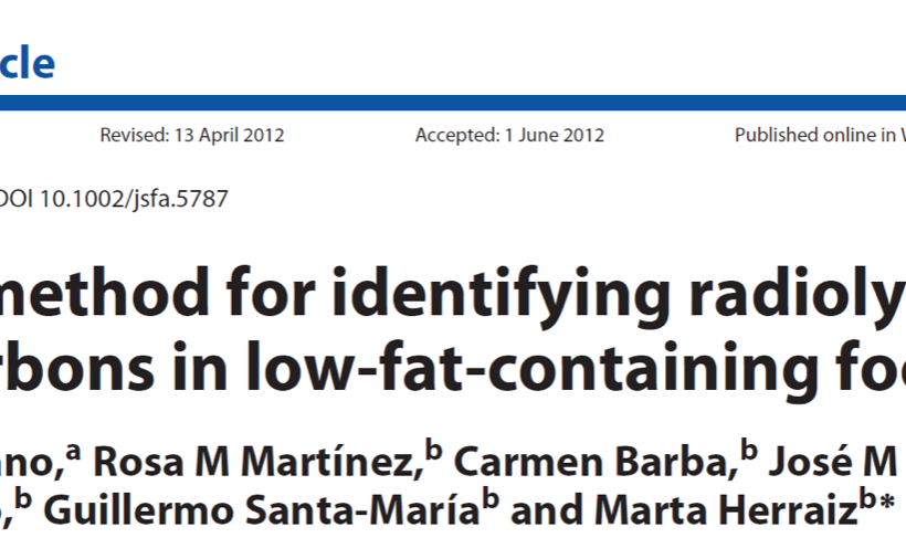 A quick method for identificatifyind radiolytic hydrocarbons in low-fat-containing food.