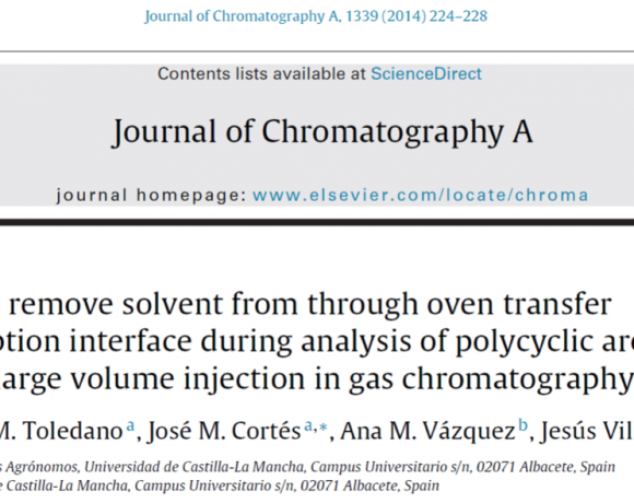 Use of nitrogen to remove solvent from through oven transfer adsorption desorption interface during analysis of polycyclic aromatic hydrocarbons by large volume injection in gas chromatography.