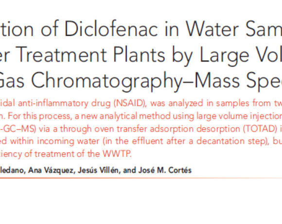 Determination of Diclofenac in water samples from wastewater treatment plants by large volume injection-gas chromatography-mass spectrometry